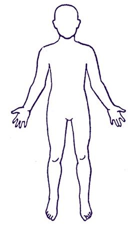 body outline with toes
