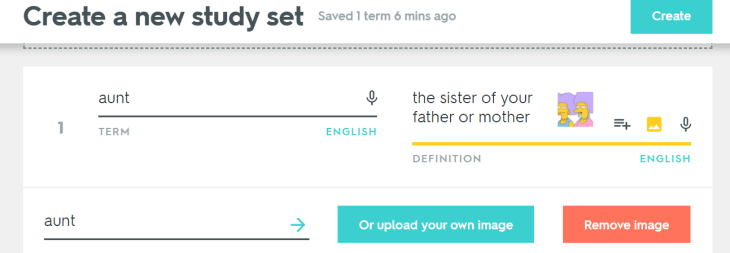 create a new study set