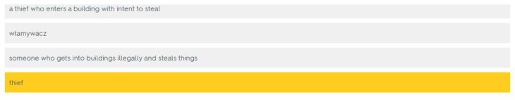 quizlet definition burglar