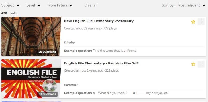 search results NEF elem