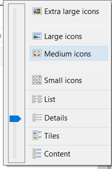 windows explorer slider